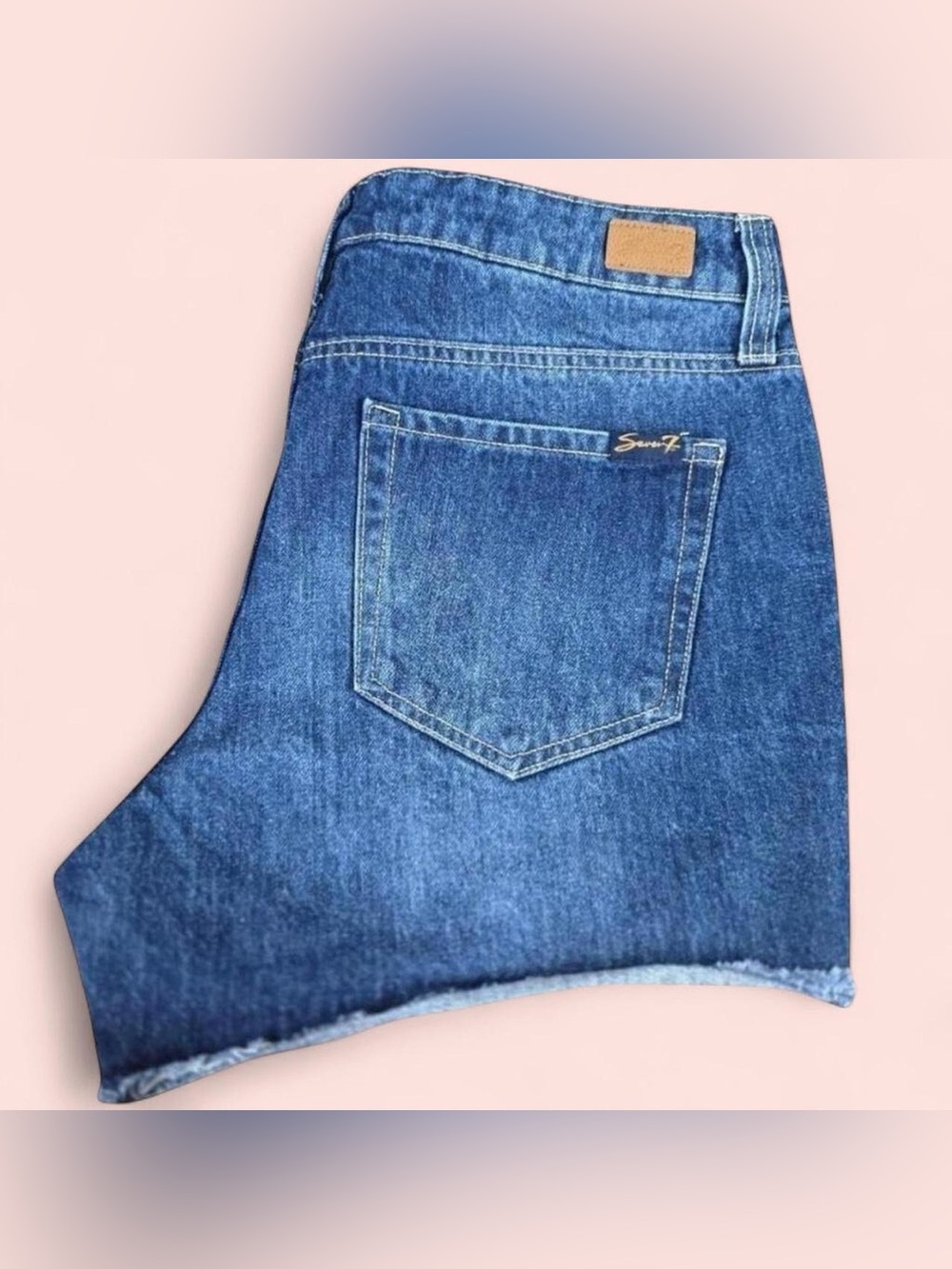 Seven7 Denim Distressed Weekend Jean Shorts Gloss 4